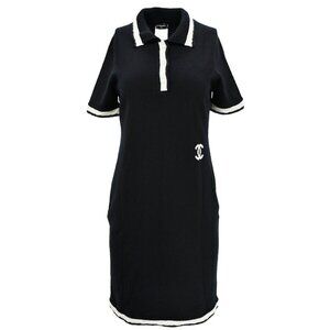 Chanel Short Sleeve Dress Black 04A #44